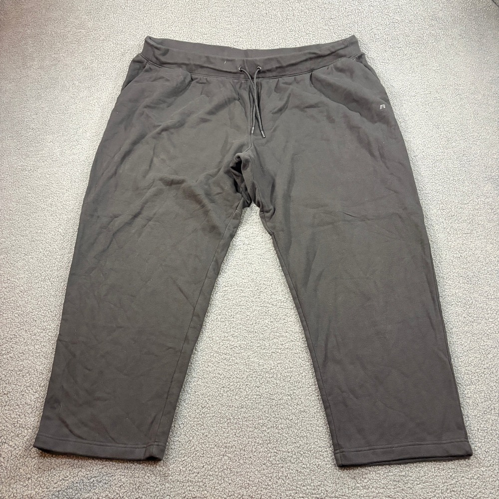 Russell Sweatpants Mens 3XL Black Premium Fleece RM49330B Drawstring Joggers